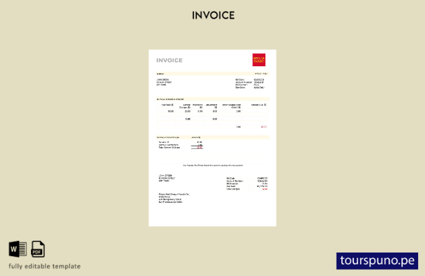 lista para imprimir plantilla de factura de Wells fargo de EE. UU.
